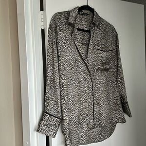 Leopard Zara Button Down Blouse